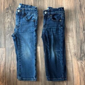 Lot of Two J. Crew Factory Crewcuts Kids Blue Jeans Size 2T